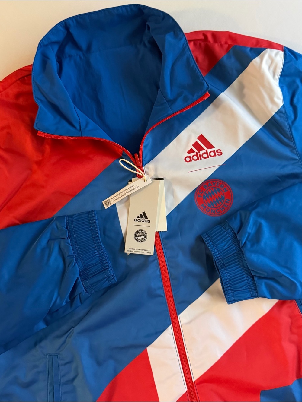 FC Bayern Munich Adidas Reversible Anthem Jacket Men S Retro Logo Full Zip